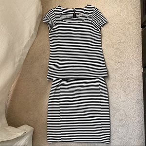 Striped Two Piece Work Suit